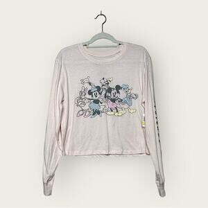 NWT | Disney | Mickey & Friends Long Sleeve Crop Top | Pink | Medium